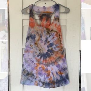 Custom tie dye racerback tank